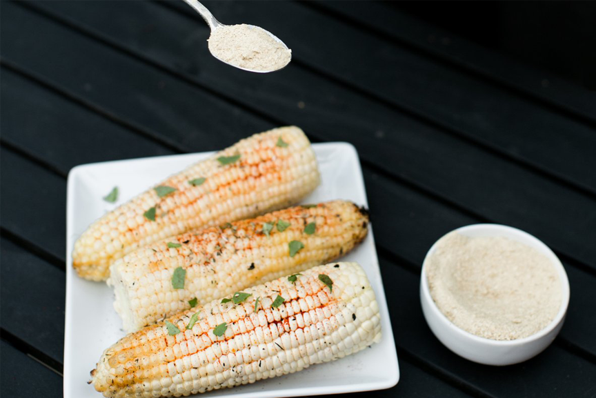 Grilled street corn on a plate
