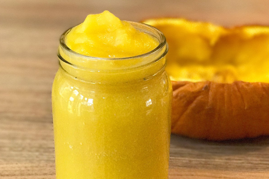 Pumpkin puree with Maca in jar.